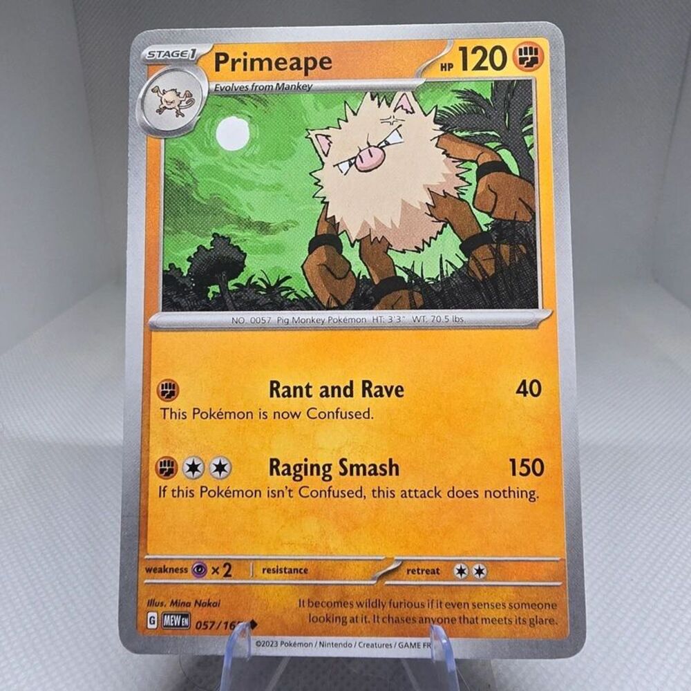 Primeape 57 pokemon scarlet & violet 151 mew
